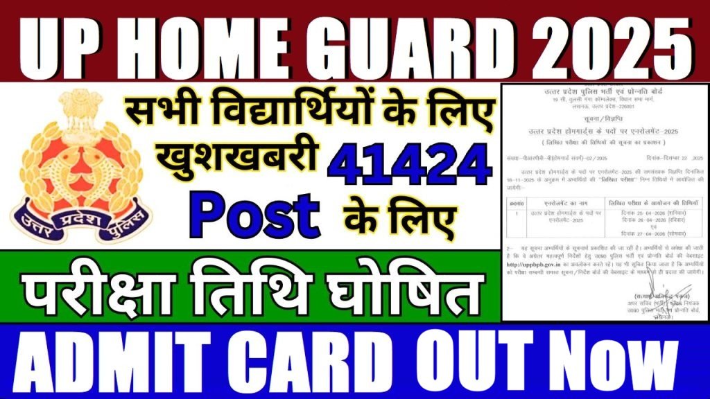 UP Home Guard Admit Card 2026 Released for April Exam