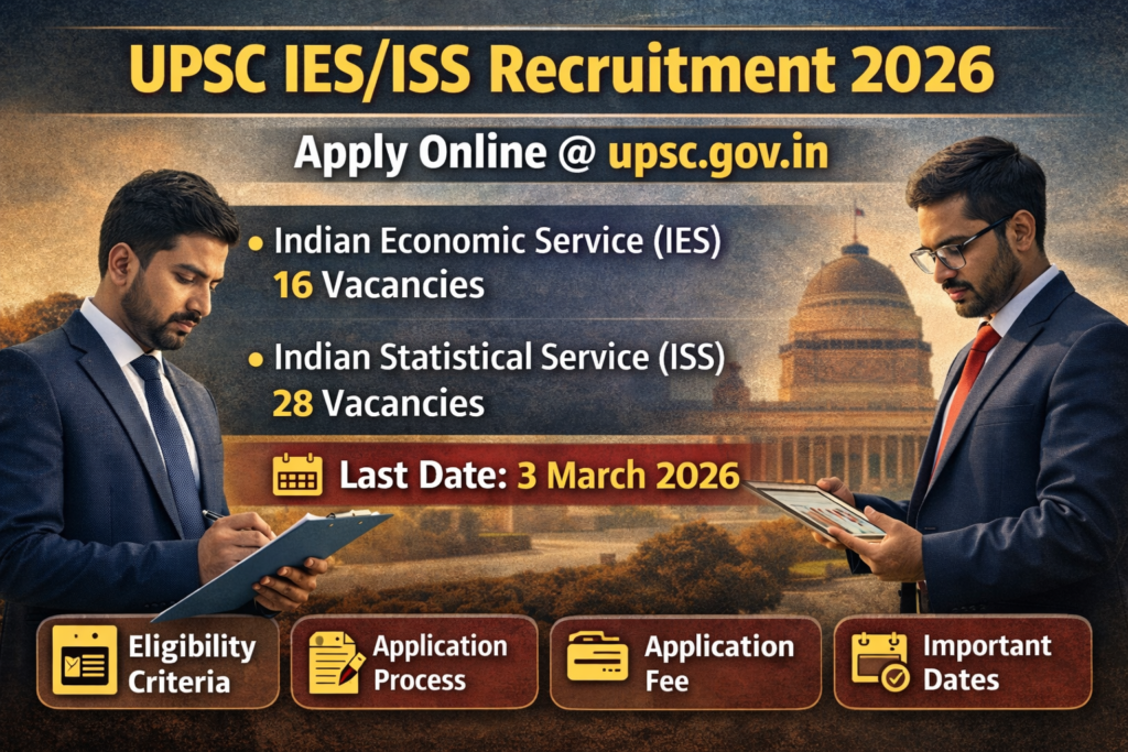 UPSC IES/ISS Recruitment 2026 – Apply Online for 44 Vacancies | Last Date 3 March